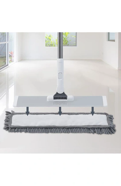 True & Tidy Heavy Duty Wet & Dry Sweeper Mop In Silver/ Gray