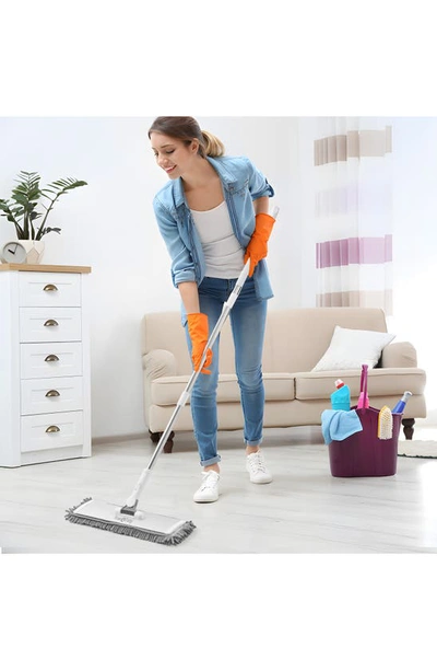 True & Tidy Heavy Duty Wet & Dry Sweeper Mop In Silver/ Gray