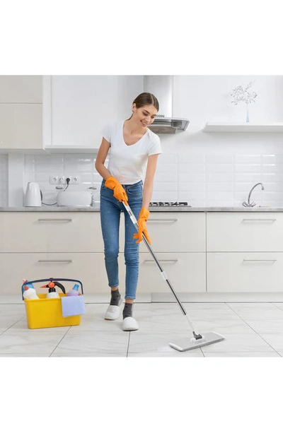 True & Tidy Heavy Duty Wet & Dry Sweeper Mop In Silver/ Gray