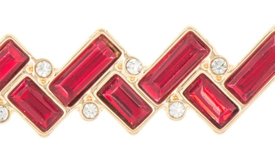 Shop Vince Camuto Cz Bar Pendant Necklace In Gold/ Red