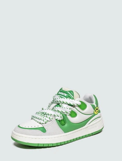 Barrow Leather Lace-up Sneakers In Fern Green