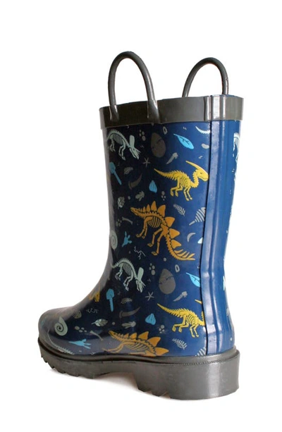 Nomad Splashy Kids Rain Boot In Blue Dinos
