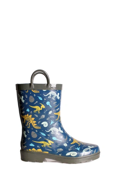 Nomad Splashy Kids Rain Boot In Blue Dinos