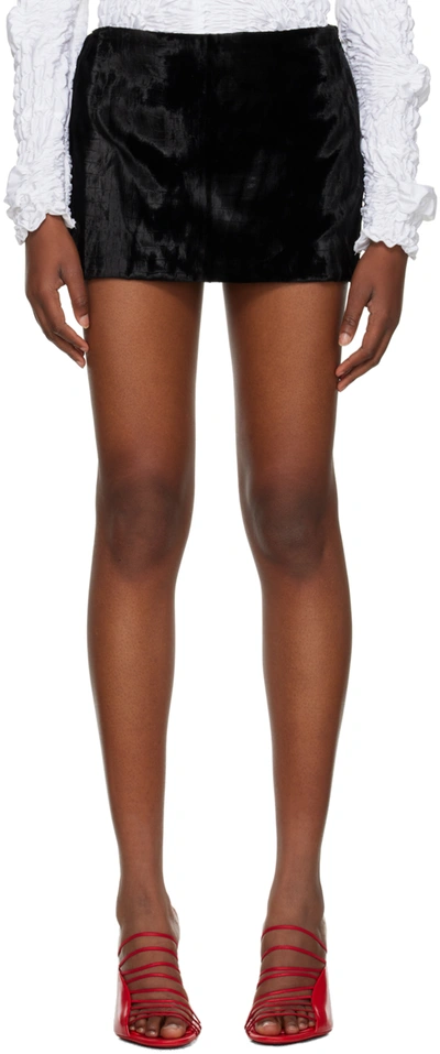Feben Black Corsette Miniskirt In Black