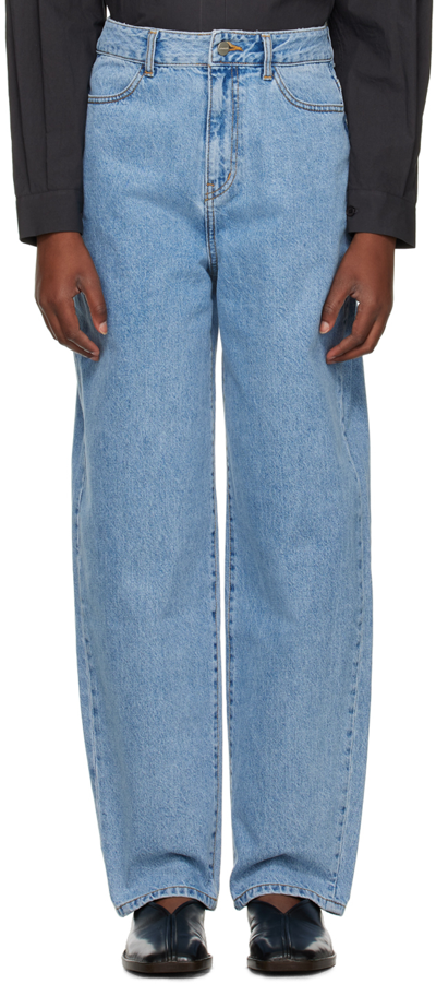 Shop Amomento Blue Faded Jeans In Light Blue