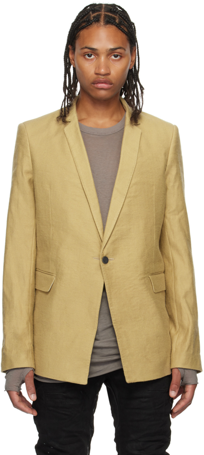 Shop Boris Bidjan Saberi Beige Suit3 Blazer In Sand