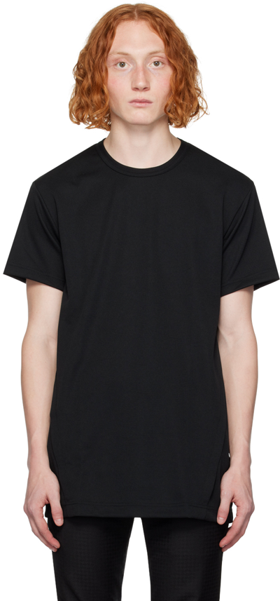 Shop Comme Des Garçons Homme Deux Black Paneled T-shirt