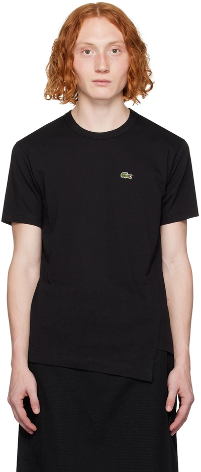Shop Comme Des Garçons Shirt Black Lacoste Edition T-shirt In 1 Black