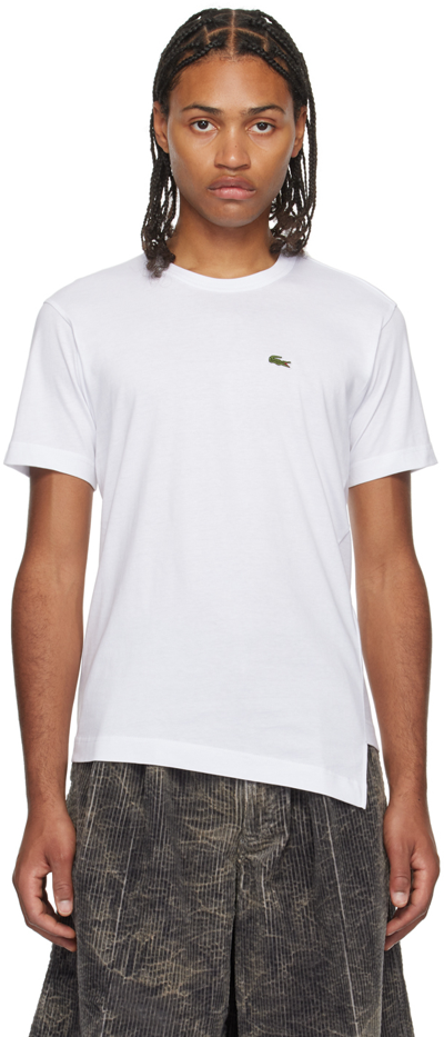 Shop Comme Des Garçons Shirt White Lacoste Edition T-shirt In 3 White