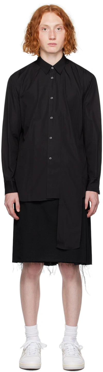 Shop Comme Des Garçons Shirt Black Asymmetric Hem Shirt In 1 Black