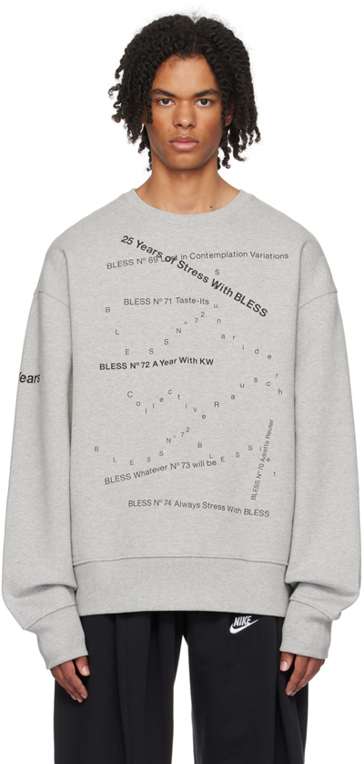 Shop Bless Ssense Exclusive Gray Sweatshirt In Heather Grey