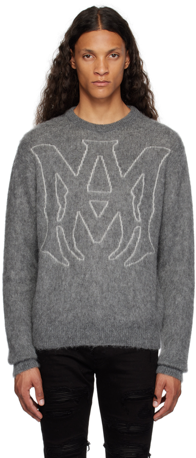 Shop Amiri Gray Ma Sweater In Grey