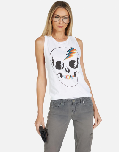 Shop Lauren Moshi Ashlin Electric Skull In White
