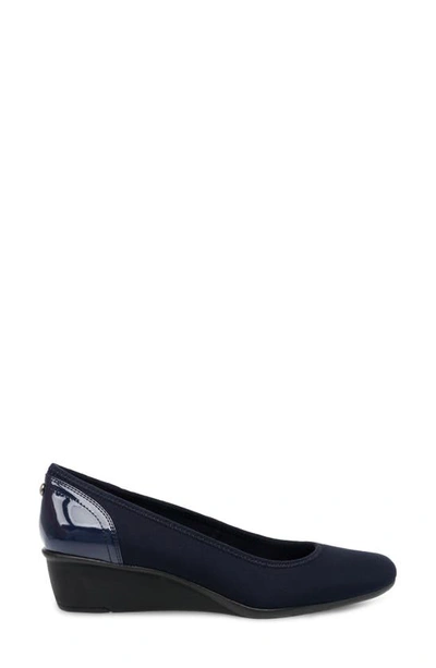 Shop Anne Klein Wisher Pump In Navy Multi Fb