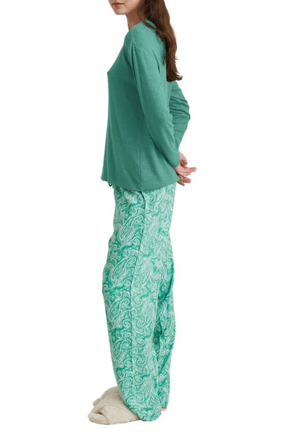 Shop Papinelle Feather Soft Long Sleeve Pajamas In Spearmint