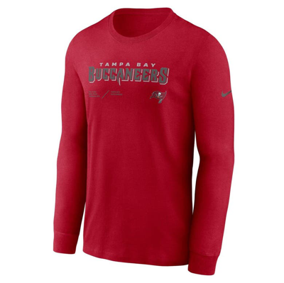 Shop Nike Red Tampa Bay Buccaneers Sideline Infograph Lock Up Performance Long Sleeve T-shirt