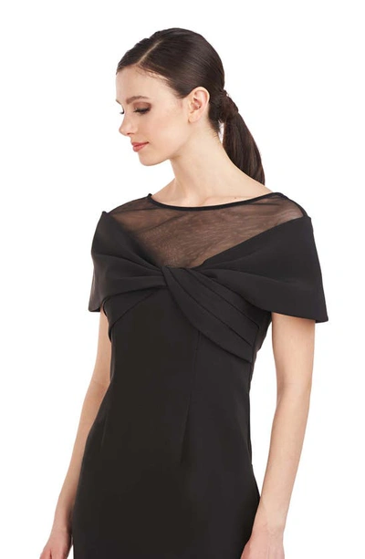 Shop Js Collections Tillie Illusion Lace Detail Sheath Dress In Black