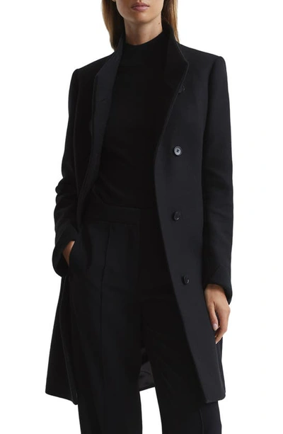 Shop Reiss Mia Wool Blend Coat In Black