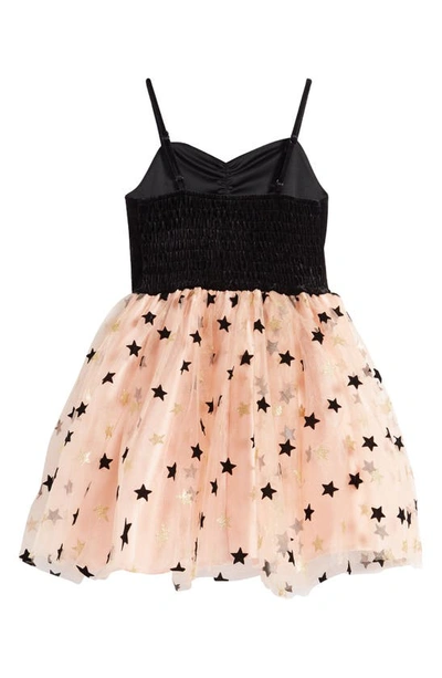 Shop Zunie Kids' Velvet Bodice Party Dress In Black Multi