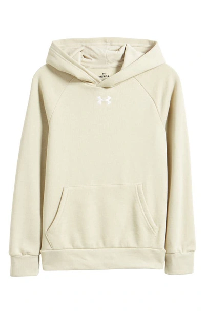 Shop Under Armour Kids' Rival Fleece Hoodie In Khaki Base / Light Heather