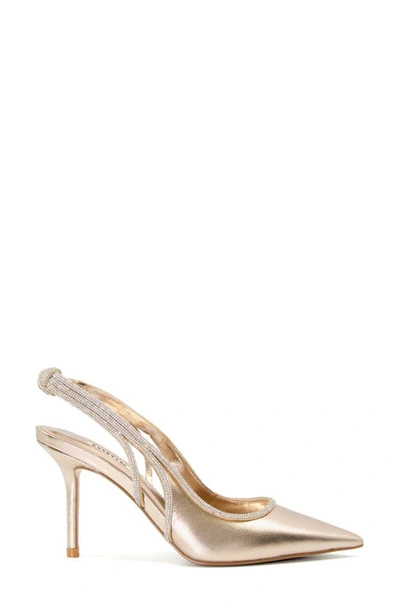 Shop Dune London Cinematic Pointed Toe Slingback Pump In Rose Gold