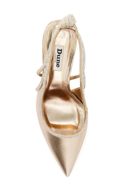 Shop Dune London Cinematic Pointed Toe Slingback Pump In Rose Gold