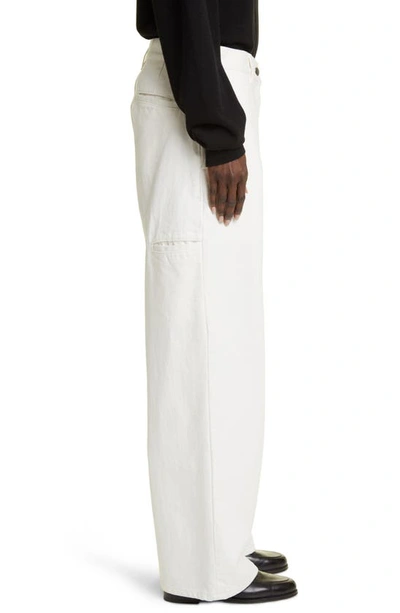 Shop The Row Perseo Cotton & Silk Pants In Bone