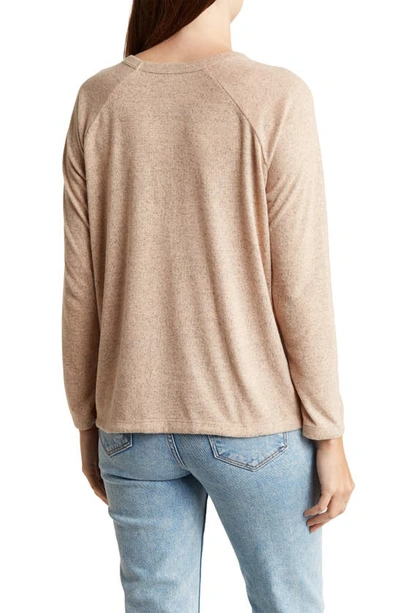 Forgotten Grace Long Sleeve Tunic In Taupe