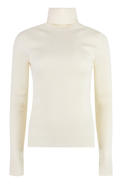 Shop Canada Goose Turtleneck Knit Sweater In White