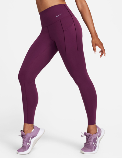 Shop Nike Universa High Waisted Leggings In Purple