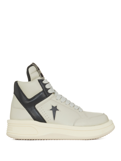 Shop Converse X Drkshdw Turbowpn Leather Sneakers In White