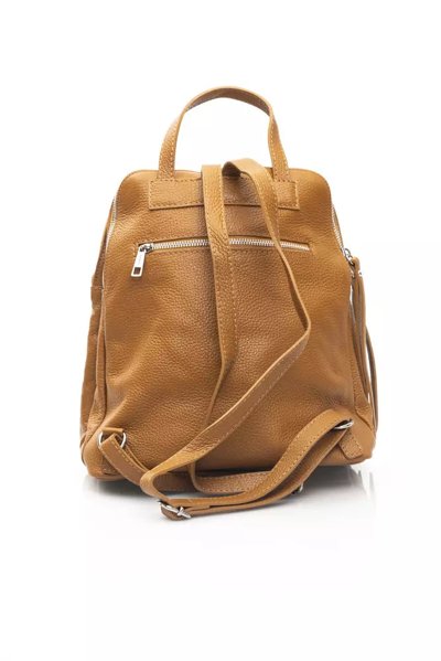 Shop Baldinini Trend Chic Beige Leather Backpack For Style On The Women's Go