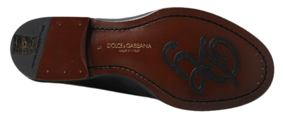 Shop Dolce & Gabbana Black Leather Slipper Loafers Stitched Men's Shoes