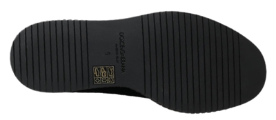 Shop Dolce & Gabbana Black Suede Leather Casual Espadrille Men's Shoes