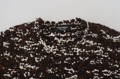Dolce & Gabbana Brown Knitted Wool Fatto A Mano Sweater In Brown