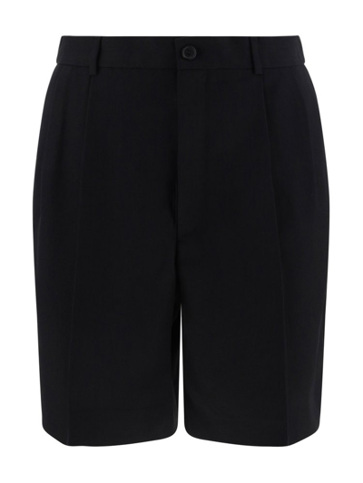 Shop Acne Studios Pleated Tailored Shorts In Black