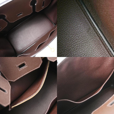 Birkin 30 leather handbag Hermès Brown in Leather - 32191861