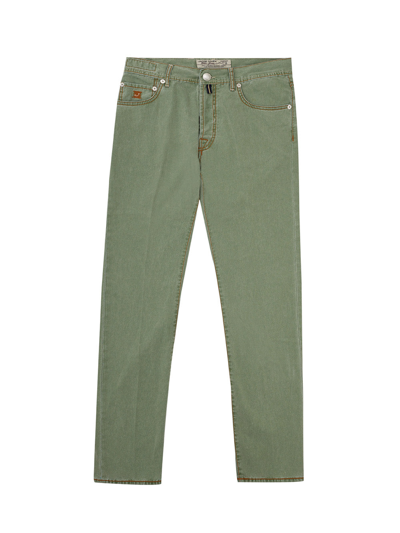 Shop Jacob Cohen Washed Green Jeans Men's Trousers