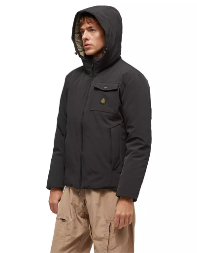 Shop Refrigiwear Modern Winter Hooded Jacket - Sleek Men's Comfort In Black