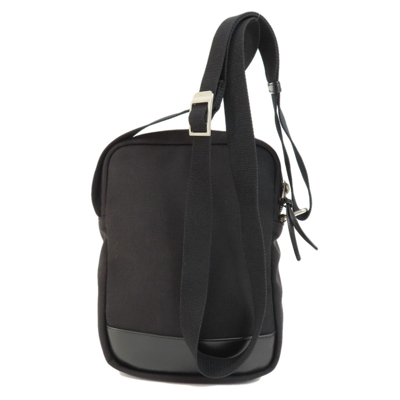 Shop Saint Laurent Black Canvas Shoulder Bag ()
