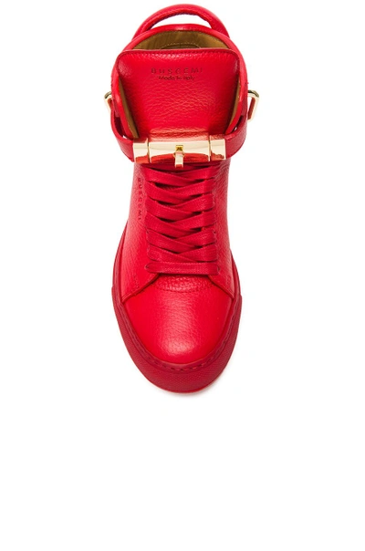 Shop Buscemi 100mm Leather Alta In Red