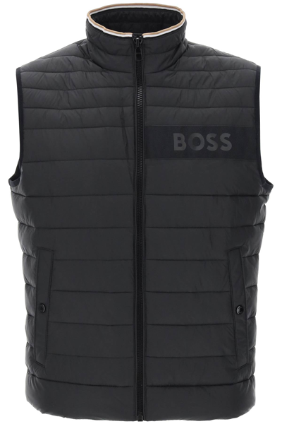 Shop Hugo Boss Darolan Quilted Vest In Black