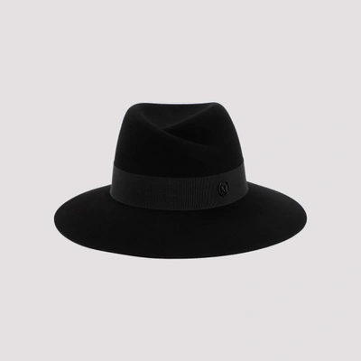 Shop Maison Michel Wool Virginie Hat In Black