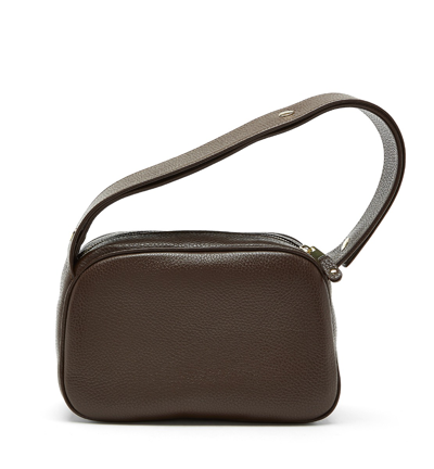 Shop La Canadienne Polly Leather Shoulder Bag In Brown