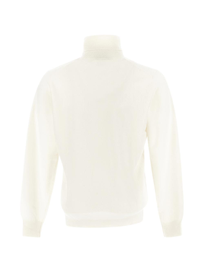 Shop Laneus Knit Turtleneck Sweater In Ivory