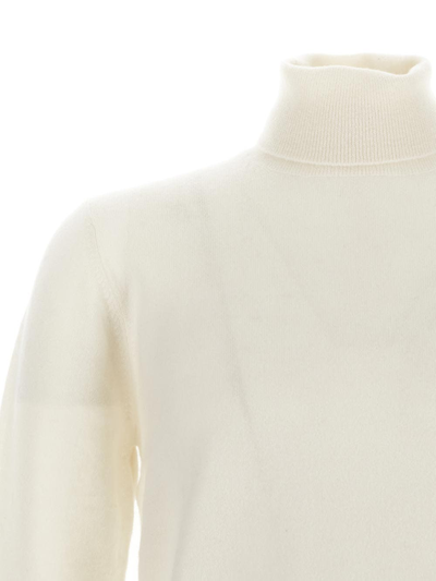 Shop Laneus Knit Turtleneck Sweater In Ivory