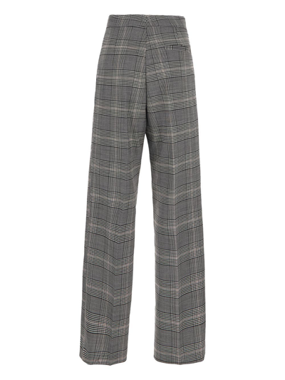 Shop Semicouture Prince Of Wales Trousers In Grey