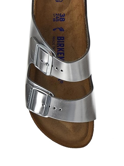 Shop Birkenstock Arizona Sandals In Metallic