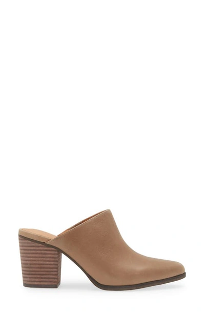Chocolat Blu Emery Pointed Toe Mule In Taupe Leather