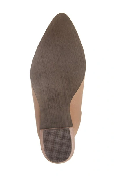Chocolat Blu Emery Pointed Toe Mule In Taupe Leather